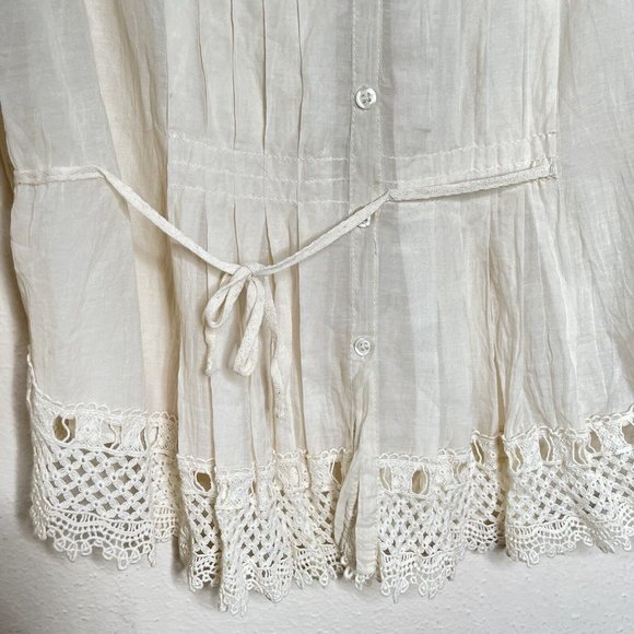 4 Love and Liberty By Johnny Was Long Sleeve Silk Cotton Blend Blouse Size M - Picture 3 of 8